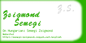 zsigmond semegi business card